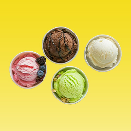 vegan ice cream with one scoop